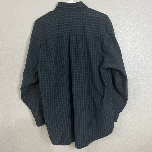 Sedgefield Button Down Long Sleeve Flannel Fall Green And Blue Size XL - Picture 4 of 8